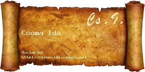 Csoma Ida névjegykártya